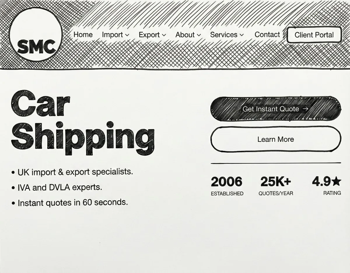 ShipMyCar website design by IT Boffins